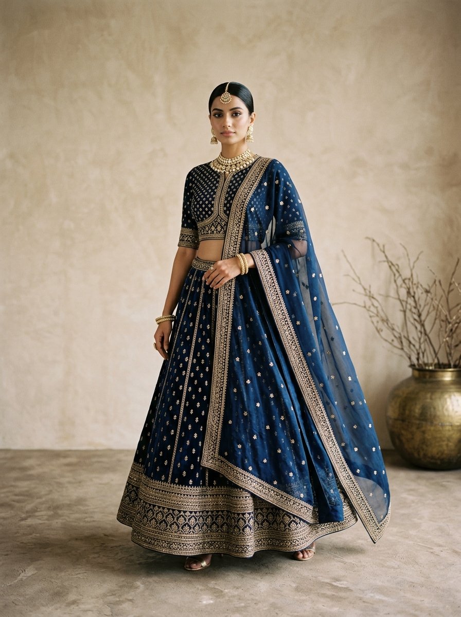 Midnight Blue Lehenga